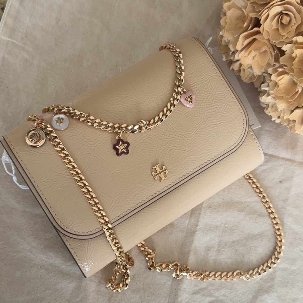 475! New Tory Burch Emerson chain wallet Crossbody Bag